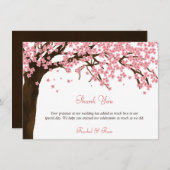 さくらんぼの花/桜の水彩ありがとう サンキューカード (正面/裏面)