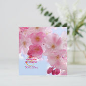 さくらんぼの花/桜結婚式招待状 招待状 (スタンド正面)