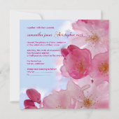 さくらんぼの花/桜結婚式招待状 招待状 (裏面)