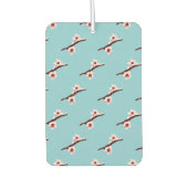 さくらんぼの花、桜、ピンクの花のパターン カーエアーフレッシュナー (正面)