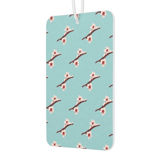 さくらんぼの花、桜、ピンクの花のパターン カーエアーフレッシュナー (左)