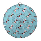 さくらんぼの花、桜、ピンクの花のパターン ダーツボード (正面)