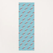 さくらんぼの花、桜、ピンクの花のパターン ヨガマット (正面)