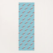 さくらんぼの花、桜、ピンクの花のパターン ヨガマット (裏面)