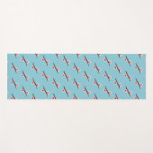 さくらんぼの花、桜、ピンクの花のパターン ヨガマット (正面(横))