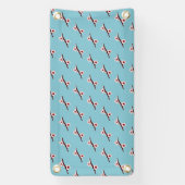 さくらんぼの花、桜、ピンクの花のパターン 横断幕 (縦)