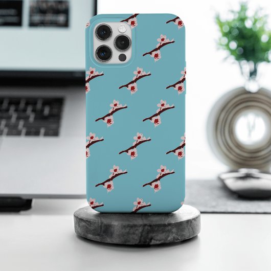さくらんぼの花、桜、ピンクの花のパターン Case-Mate iPhoneケース