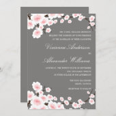 さくらんぼの花|結婚式招待状 招待状 (正面/裏面)