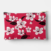 さくらんぼの花 – 赤の桜パターン アクセサリーポーチ (裏面)