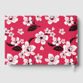 さくらんぼの花 – 赤の桜パターン ゲストブック (裏面)