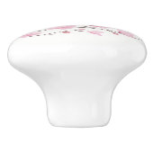 さくらんぼの花 – 透明な背景 セラミックノブ (側面)