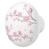 さくらんぼの花 – 透明な背景 セラミックノブ (右)