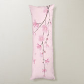 さくらんぼの花-透明な背景 ボディピロー (裏面 (縦))