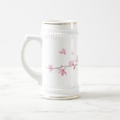 さくらんぼの花 – 透明 – 背景 ビールジョッキ (左)