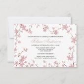 さくらんぼの花- 3x5ブライダルシャワーの招待 招待状 (正面)
