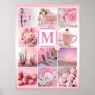 さくらんぼの花Instagram Grid自分の写真を追加 ポスター