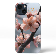 さくらんぼの花iPhone 13スリムフィットケース、光沢