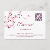 さくらんぼの花RSVPオンライン | QRコード エンクロージャーカード (正面)