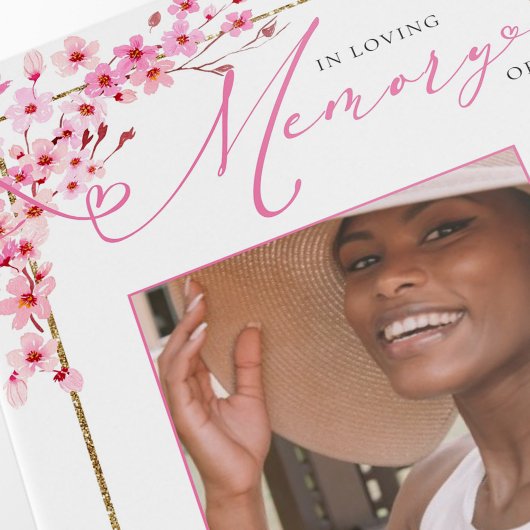 さくらんぼの葬儀プログラム カード