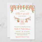 さくらんぼの衣類干し少女 ベビーシャワー 招待状 (正面)