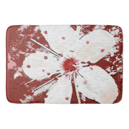 さくらんぼの詩の赤い白エレガント桜 バスマット