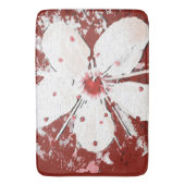 さくらんぼの詩の赤い白エレガント桜 バスマット (正面縦)