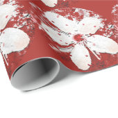 さくらんぼの詩の赤い白エレガント桜 ラッピングペーパー (ロールコーナー)
