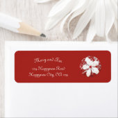 さくらんぼの詩の赤い白エレガント桜 ラベル (インサイチュ)