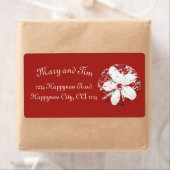 さくらんぼの詩の赤い白エレガント桜 ラベル (インサイチュ)