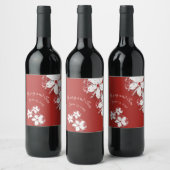 さくらんぼの詩の赤い白エレガント桜 ワインラベル (ボトル)