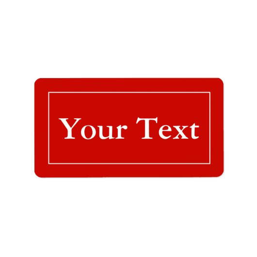 さくらんぼの赤いシールまたはラベル付きカスタム文字 ラベル (正面)