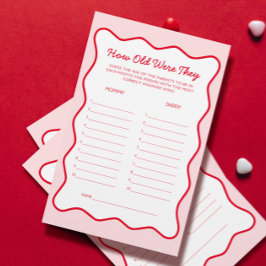 さくらんぼの赤ちゃんシャワー年齢ゲームを推測