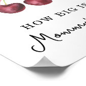 さくらんぼの赤ちゃんシャワー – ママのお腹の大きさ ポスター (角)