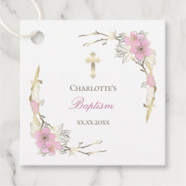 さくらんぼの赤ん坊の女の子カトリックの洗礼 フェイバータグ