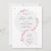 さくらんぼの赤エレガントちゃんシャワー招待 (正面)