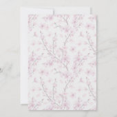 さくらんぼの赤エレガントちゃんシャワー招待 (裏面)