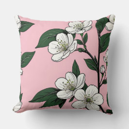 さくらんぼはっきりしたがピンクに咲く クッション