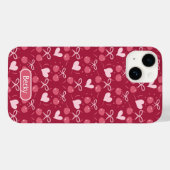 さくらんぼはハートを赤とピンクに弓 Case-Mate iPhoneケース (裏面 (横))