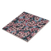 さくらんぼはピンクと青で咲く タイル (側面)