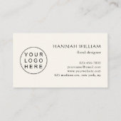 さくらんぼはフローラ名刺をロゴ付きで花開く 名刺 (裏面)