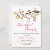 さくらんぼはメイソンの結婚リハーサルの夕食を咲かせる 招待状 (正面)