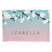 さくらんぼは名前をカスタムする分岐します 枕カバー (正面)