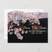 さくらんぼは日付のポストカー結婚ドを保存する 案内ポストカード (正面/裏面)