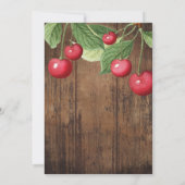 さくらんぼをテーマにした誕生日パーティー 招待状 (裏面)