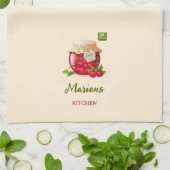 さくらんぼをテーマカスタムにしたキッチンタオル キッチンタオル (折り畳み)