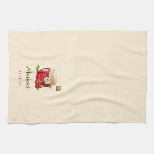 さくらんぼをテーマカスタムにしたキッチンタオル キッチンタオル (横)