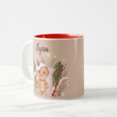 さくらんぼを上にした銀色パン ツートーンマグカップ (正面左)