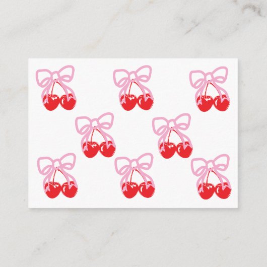 さくらんぼを上の赤ちゃんシャワー予約リクエストに表示 エンクロージャーカード (裏面)