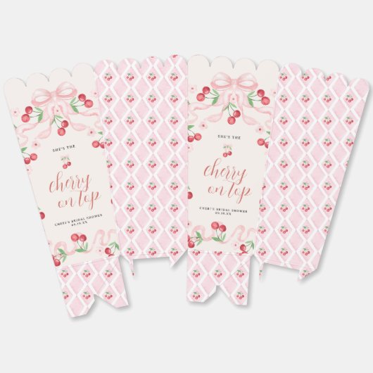 さくらんぼを上 |ブライダルシャワー フェイバーボックス (見開き)