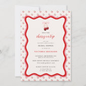 さくらんぼを上 |ブライダルシャワー 招待状 (正面)